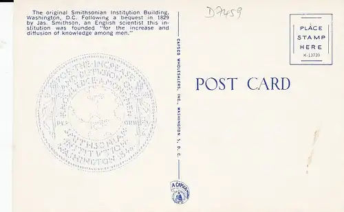 Washington D.C. Smithonian Institution Building ngl D7459