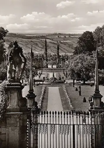 Weikersheim - Blick vom Schloß (Rittersaal) in den Park ngl D6266