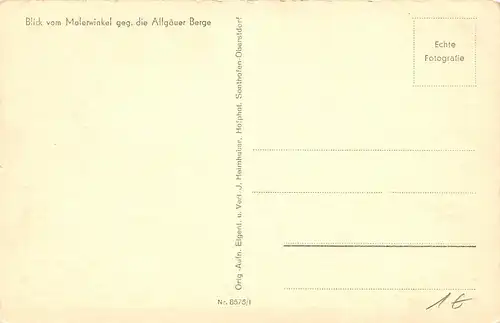 Blick vom Malerwinkel gegen die Allgäuer Berge ngl 155.215