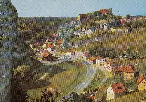 Fränk.Schweiz Blick auf Pottenstein ngl D6478