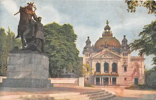 Frankfurt a. M. Bismarckdenkmal und Schauspielhaus ngl 151.909