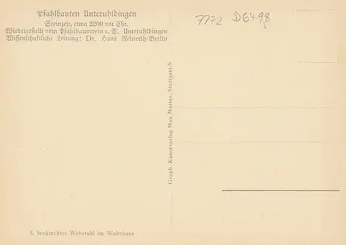 Uhtenuhldingen a.B. Steinzeit-Pfahldorf senkrechter Webstuhl ngl D6498