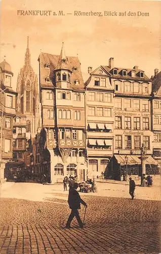 Frankfurt a. M. Römerberg Blick auf den Dom gl1911 151.931