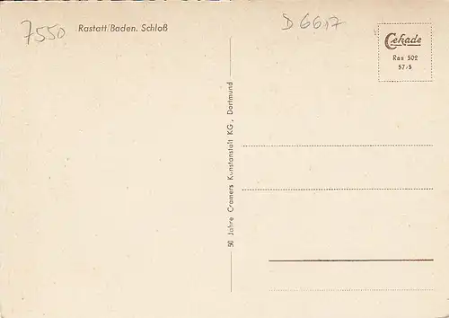 Rastatt/Baden Schloß ngl D6617