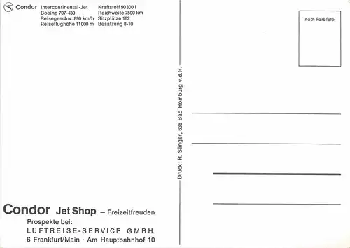 Condor Inercontinental-Jet Boeing 707-430 ngl 151.731