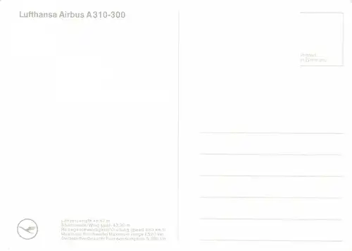 Lufthansa Airbus A310-300 ngl 151.736