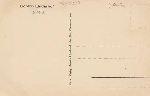 Ettal - Schloß Linderhof ngl D9431