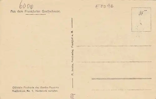 Frankfurt a. M. Goethehaus, Hausflur Erdgeschoß ngl E0096