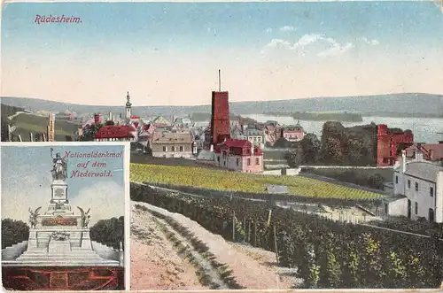 Rüdesheim am Rhein mit National-Denkmal ngl 153.372