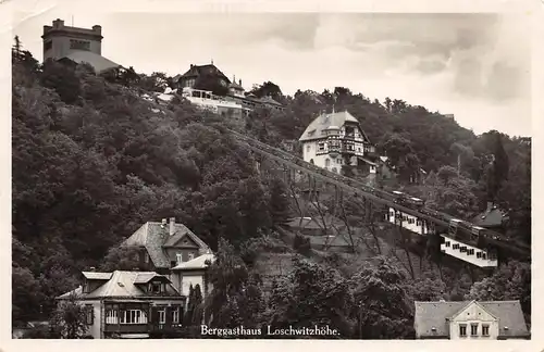 Loschwitz Panorama mit Schwebebahn und Berggasthaus Loschwitzhöhe gl1937 156.201