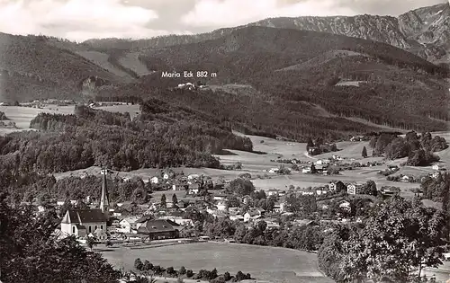 Blick auf Maria-Eck und Siegsdorf mit Hochfelln gl1959 154.820