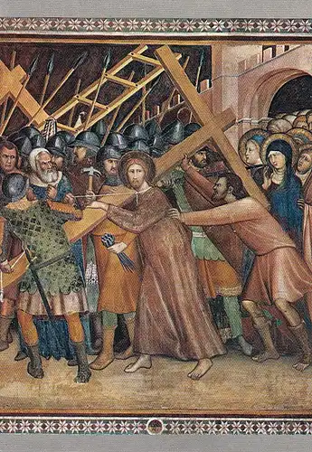 Stiftskirche Barna da Siena Jesus trägt das Kreuz ngl D7534
