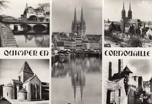 Quimper (Finistère) La Cathédrale et l'Odet ... ngl D8084