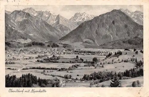 Oberstdorf im bayr. Allgäu mit Alpenkette gl1935 154.888