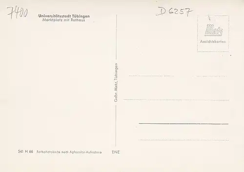 Tübingen Marktplatz mit Rathaus ngl D6257