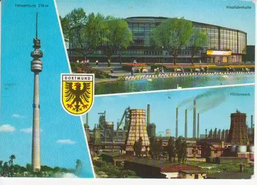 Dortmund Fernsehturm Westfalenhalle Hüttenwerk gl1971 221.068