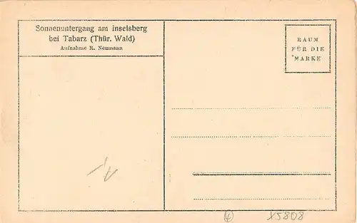 Sonnenuntergang am Inselberg bei Tabarz (Thür. Wald) ngl 154.010