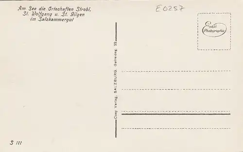 St.Wolfgang u. Aber-See mitStrobl, St.Wolfgang u.St.Gilgen ngl E0257