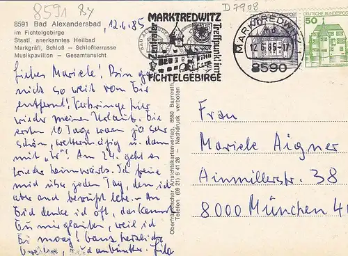 Bad Alexanderbad im Fichtelgbirge gl1985 D7908