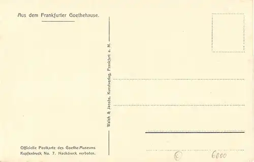 Frankfurt a. M. Goethehaus Durchblick durch die Staatszimmer ngl 153.557