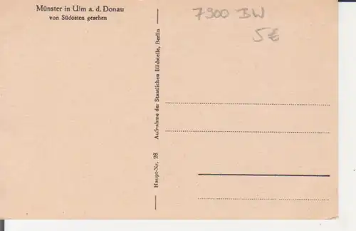 Ulm a.d.Donau Münster von Südosten aus gesehen ngl 222.352