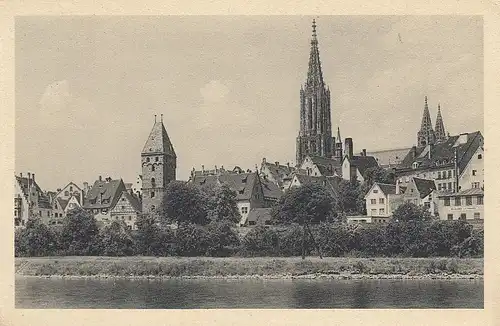 Ulm a.D. Altstadt Metzgerturm und Münster gl1936 D7294