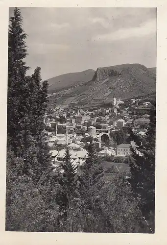 Bosnien Herzgowina Mostar Panorama ngl D8360