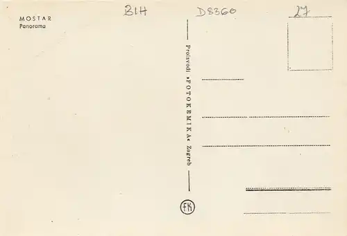 Bosnien Herzgowina Mostar Panorama ngl D8360