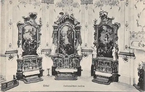 Ettal Seitenaltäre rechts ngl 153.640