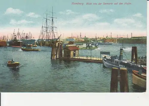 Hamburg Blick von der Seewarte auf den Hafen ngl 222.804