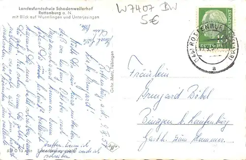 Rottenburg am Neckar Landesforstschule Schadenweilerhof gl1957 157.312