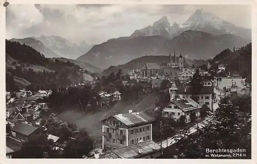 Berchtesgaden - Stadtpanorama mit Watzmann gl1931 155.285