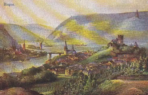 Panorama von Bingen und Bingerbrück mit Elisenhöhe gl1922 D8429