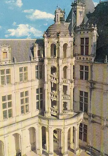 Chambord (Loir-et-Cher) Le Château L'Escalier Francois I. ngl D8120