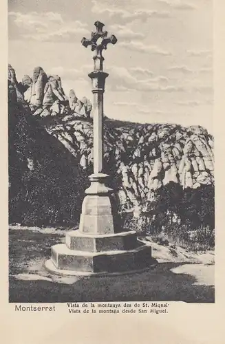 Montserrat, Vista de la montana desde San Miguel ngl E0458
