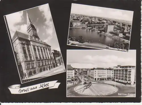 Kiel Rathaus Berliner Platz Am kleinen Kiel gl1957 222.722