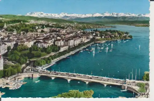 Zürich Quaibrücke Utoquai und die Glarneralpen gl1957 222.728