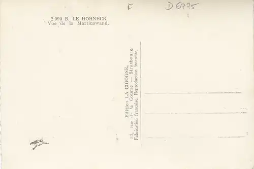 Le Hohneck, Vue de la Martinswand ngl D6775