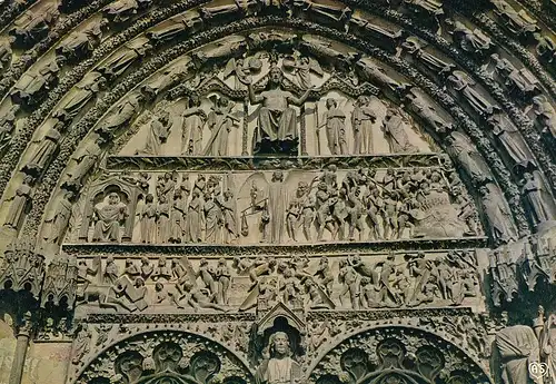 Bourges (Cher) La Cathédrale Tympan du portail central ngl D6794