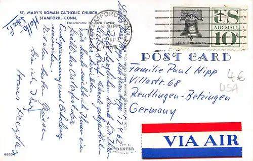 Stamford, CT St. Mary's Roman Catholic Church gl1962 156.835