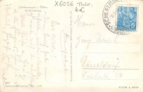 Schleusingen in Thüringen Bertholdsburg gl1956 156.061