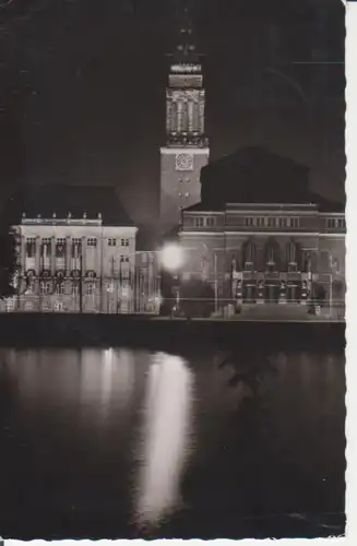Kiel Rathaus Nachtaufnahmen gl1957 222.473