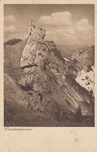 Wendelsteinkircherl mit Schwaigerwand glum 1920? D6982
