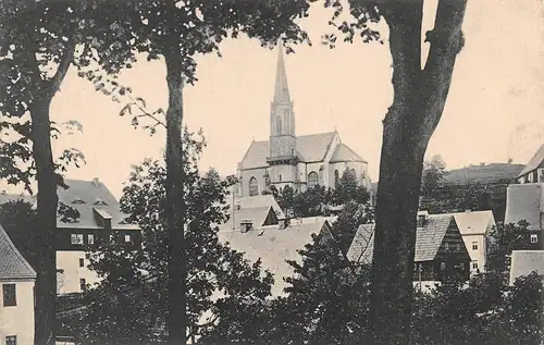 Altenberg im Erzgebirge Blick zur Kirche ngl 156.093
