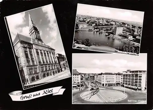 Kiel Rathaus Berliner Platz Am kleinen Kiel gl1958 156.923