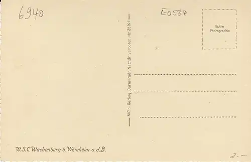 Weinheim a.d.B. W.S.C Wachenburg im Blütenzauber ngl E0534