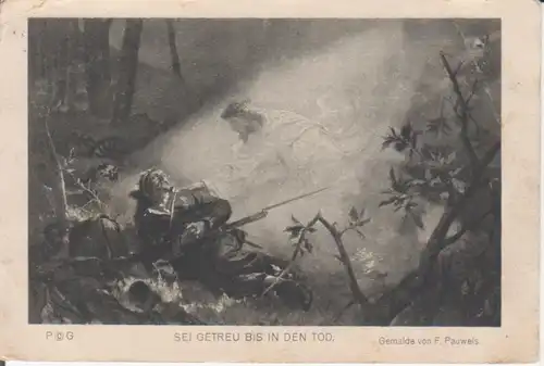 Sei getreu bis in den Tod - nach einem Gemälde von F. Pauwels gl1915 222.164
