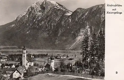 Kiefersfelden, mit Kaisergebirge gl1957 E0554