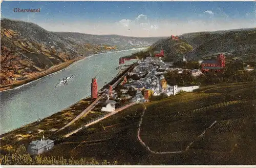 Oberwesel Motiv mit Schönburg ngl 153.895