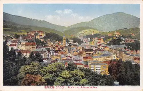 Baden-Baden Blick von Schloss Solms ngl 157.508